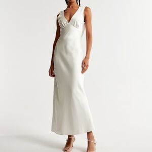 Abercrombie Plunge Cowl Back Maxi Dress